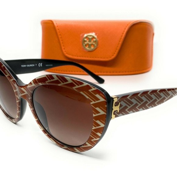 NEW. Tory Burch Patterned Cat Eye Sunglasses